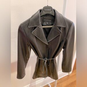 Vintage Kenneth Cole Belted Leather Jacket